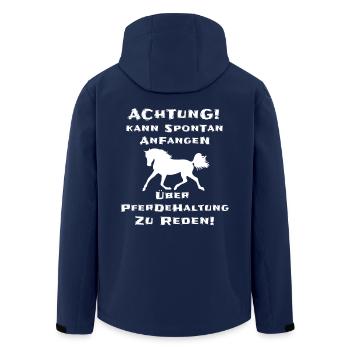 Pferdebesitzer Lustiger Spruch - Recycelte Männer Softshell-Jacke von Stanley/Stella - Navy - Hinten - AI Model Male 185 light (185cm)