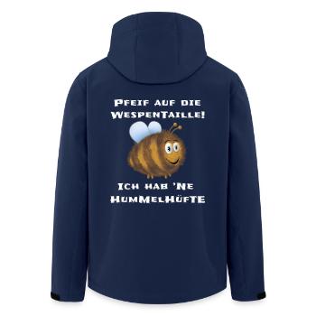 Dicke Hummel Wespentaille Hummelhüfte - Recycelte Männer Softshell-Jacke von Stanley/Stella - Navy - Hinten - AI Model Male 185 light (185cm)