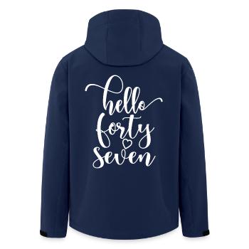Hallo Siebenundvierzig süßer 47 Jahre alter Geburtstag - Recycelte Männer Softshell-Jacke von Stanley/Stella - Navy - Hinten - AI Model Male 185 light (185cm)