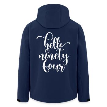 Hallo Vierundneunzig süßer 94 Jahre alter Geburtstag - Recycelte Männer Softshell-Jacke von Stanley/Stella - Navy - Hinten - AI Model Male 185 light (185cm)