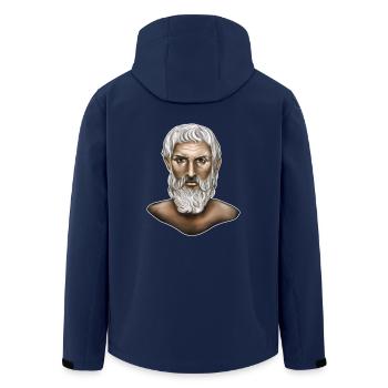 Epicure Philosophie grecque - Veste softshell homme en polyester recyclé Stanley/Stella - marine - Dos - AI Model Male 185 light (185cm)