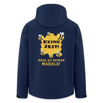 Imker Lustiger Spruch - Recycelte Männer Softshell-Jacke von Stanley/Stella - Navy - Hinten - AI Model Male 185 light (185cm)
