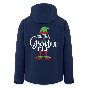Grandma Elf Cute Funny Matching Christmas Costume - Men’s Recycled Softshell Jacket by Stanley/Stella - navy - Back - AI Model Male 185 light (185cm)