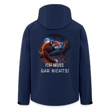 Ich Muss Gar Nichts Roter Panda - Recycelte Männer Softshell-Jacke von Stanley/Stella - Navy - Hinten - AI Model Male 185 light (185cm)