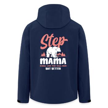 Belle-mère Maman - Veste softshell homme en polyester recyclé Stanley/Stella - marine - Dos - AI Model Male 185 light (185cm)