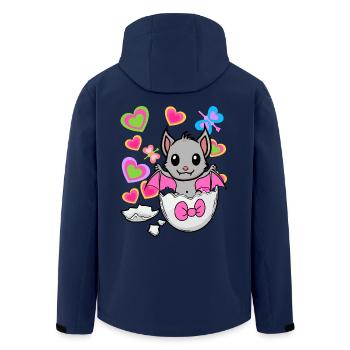 Fledermaus Fledermäuse Kind Kinder Baby Ei Geburt - Recycelte Männer Softshell-Jacke von Stanley/Stella - Navy - Hinten - AI Model Male 185 light (185cm)