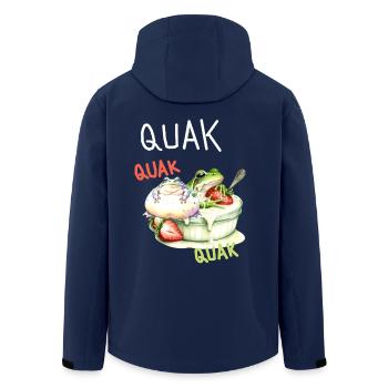 Frog Frogs Croak Dessert Kids - Men’s Recycled Softshell Jacket by Stanley/Stella - navy - Back - AI Model Male 185 light (185cm)