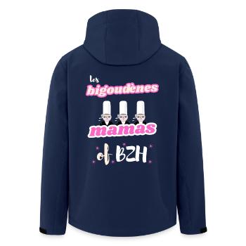 Les Bigoudènes MAMAS de Bretagne BZH - Veste softshell homme en polyester recyclé Stanley/Stella - marine - Dos - AI Model Male 185 light (185cm)