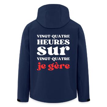 VINGT QUATRE 3 - Veste softshell homme en polyester recyclé Stanley/Stella - marine - Dos - AI Model Male 185 light (185cm)