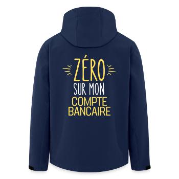 ZERO Sur Mon Compte Bancaire - Veste softshell homme en polyester recyclé Stanley/Stella - marine - Dos - AI Model Male 185 light (185cm)