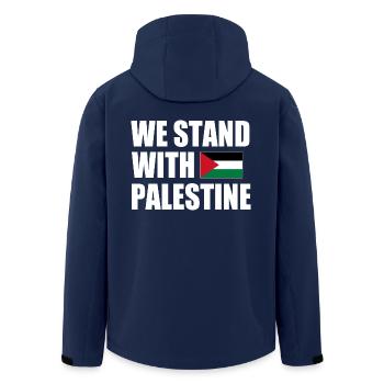 We stand with palestine - Recycelte Männer Softshell-Jacke von Stanley/Stella - Navy - Hinten - AI Model Male 185 light (185cm)