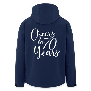 Vive le 70e anniversaire des 70 ans - Veste softshell homme en polyester recyclé Stanley/Stella - marine - Dos - AI Model Male 185 light (185cm)