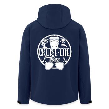 Cruise Life 2023 Croisière Vacances d’été - Veste softshell homme en polyester recyclé Stanley/Stella - marine - Dos - AI Model Male 185 light (185cm)
