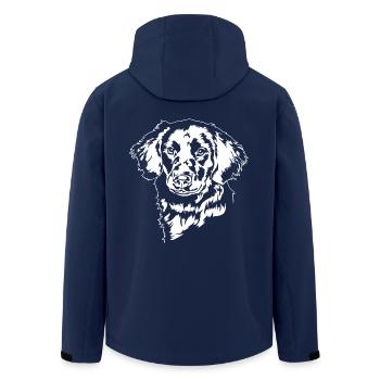 Stabjihoun Portrait Chien Stabyhoun Wilsigns - Veste softshell homme en polyester recyclé Stanley/Stella - marine - Dos - AI Model Male 185 light (185cm)
