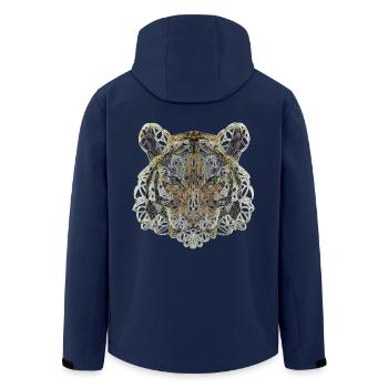 löwe sternzeichen2 .png - Recycelte Männer Softshell-Jacke von Stanley/Stella - Navy - Hinten - AI Model Male 185 light (185cm)