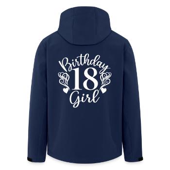 18th Birthday Women Her Birthday Girl 18 Years Old - Men’s Recycled Softshell Jacket by Stanley/Stella - navy - Back - AI Model Male 185 light (185cm)