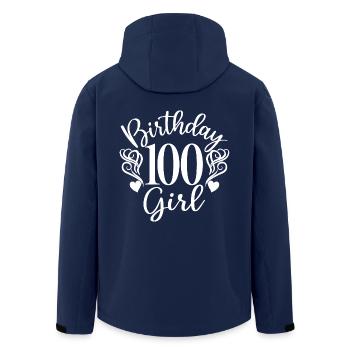100. Geburtstag Frauen Geburtstagskind 100 Jahre alt - Recycelte Männer Softshell-Jacke von Stanley/Stella - Navy - Hinten - AI Model Male 185 light (185cm)