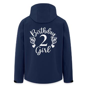 2ème anniversaire fille, 2 ans cadeau pour les enfants - Veste softshell homme en polyester recyclé Stanley/Stella - marine - Dos - AI Model Male 185 light (185cm)