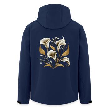 Lilies - Men’s Recycled Softshell Jacket by Stanley/Stella - navy - Back - AI Model Male 185 light (185cm)