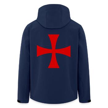 Jerusalem Cross Jerusalem Cross - Men’s Recycled Softshell Jacket by Stanley/Stella - navy - Back - AI Model Male 185 light (185cm)