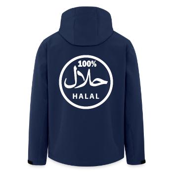 Halal حلال - Recycelte Männer Softshell-Jacke von Stanley/Stella - Navy - Hinten - AI Model Male 185 light (185cm)
