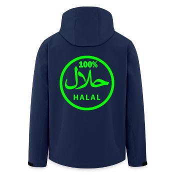 Halal - Recycelte Männer Softshell-Jacke von Stanley/Stella - Navy - Hinten - AI Model Male 185 light (185cm)