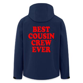 Best cousin crew ever - Men’s Recycled Softshell Jacket by Stanley/Stella - navy - Back - AI Model Male 185 light (185cm)
