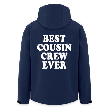 Best cousin crew ever - Men’s Recycled Softshell Jacket by Stanley/Stella - navy - Back - AI Model Male 185 light (185cm)