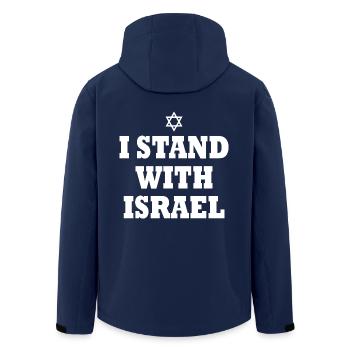 I stand with israel - Men’s Recycled Softshell Jacket by Stanley/Stella - navy - Back - AI Model Male 185 light (185cm)