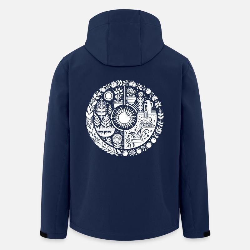 Permaculture Cycle - Men’s Recycled Softshell Jacket by Stanley/Stella - navy