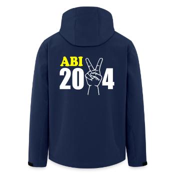 Abi 2024 - Recycelte Männer Softshell-Jacke von Stanley/Stella - Navy - Hinten - AI Model Male 185 light (185cm)