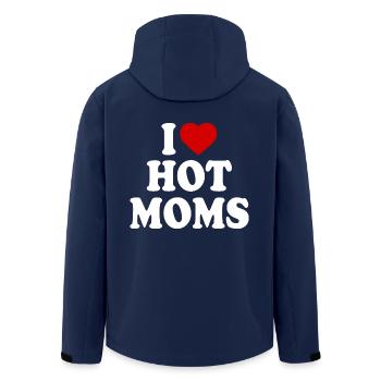 I love hot moms - Men’s Recycled Softshell Jacket by Stanley/Stella - navy - Back - AI Model Male 185 light (185cm)