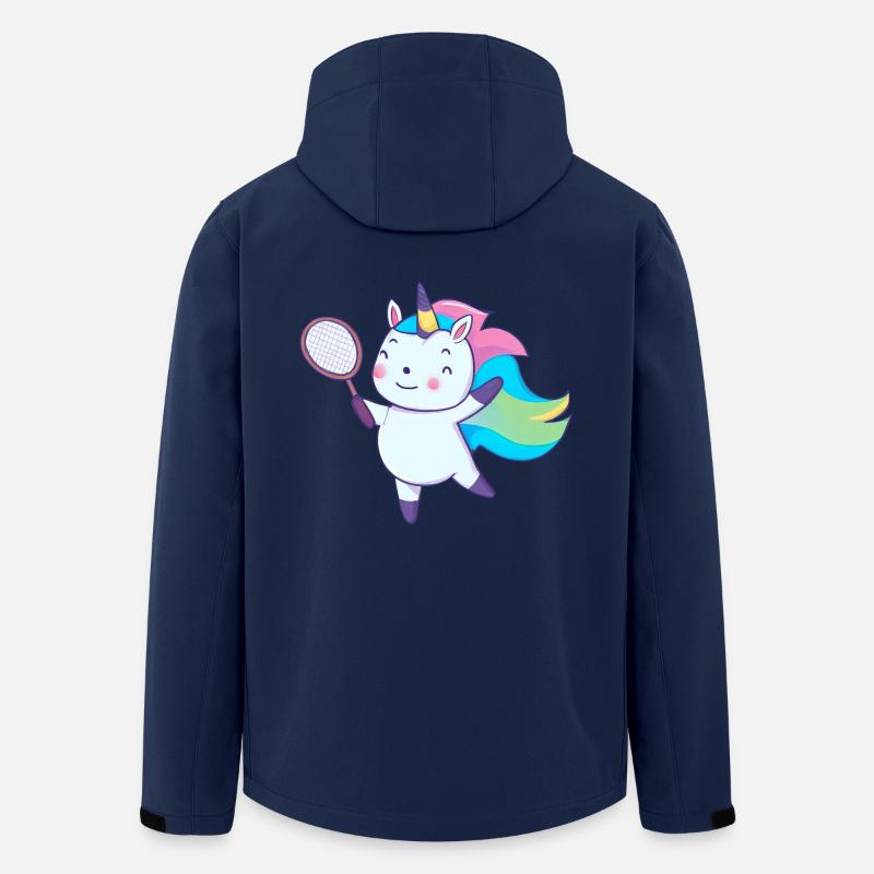 Badminton-Einhorn - Recycelte Männer Softshell-Jacke von Stanley/Stella - Navy