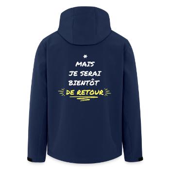 Mais Je Serai Bientot De Retour - Veste softshell homme en polyester recyclé Stanley/Stella - marine - Dos - AI Model Male 185 light (185cm)