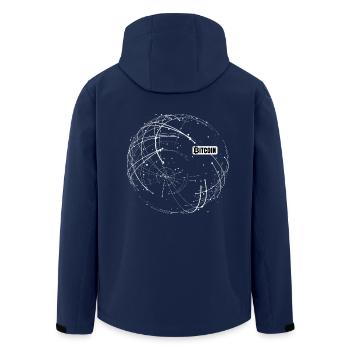 Bitcoin Blockchain - Recycelte Männer Softshell-Jacke von Stanley/Stella - Navy - Hinten - AI Model Male 185 light (185cm)