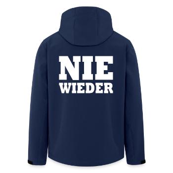 Nie wieder - Recycelte Männer Softshell-Jacke von Stanley/Stella - Navy - Hinten - AI Model Male 185 light (185cm)