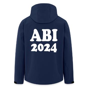 Abi 2024 - Recycelte Männer Softshell-Jacke von Stanley/Stella - Navy - Hinten - AI Model Male 185 light (185cm)