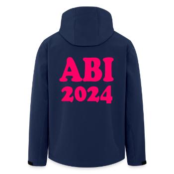 Abi 2024 - Recycelte Männer Softshell-Jacke von Stanley/Stella - Navy - Hinten - AI Model Male 185 light (185cm)