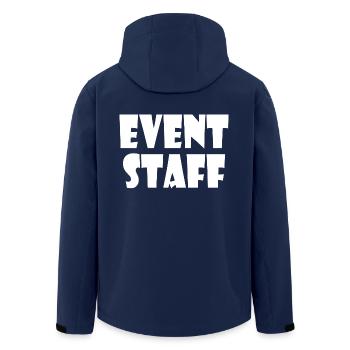 Event staff - Men’s Recycled Softshell Jacket by Stanley/Stella - navy - Back - AI Model Male 185 light (185cm)