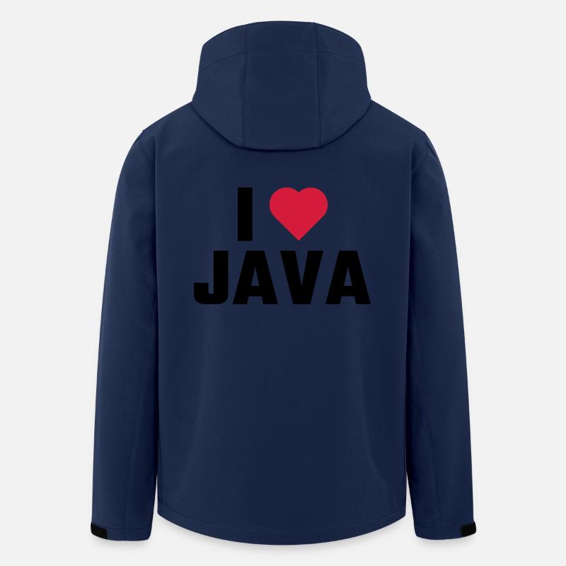 Ich liebe Java - Recycelte Männer Softshell-Jacke von Stanley/Stella - Navy