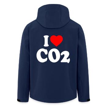 I love co2 - Veste softshell homme en polyester recyclé Stanley/Stella - marine - Dos - AI Model Male 185 light (185cm)