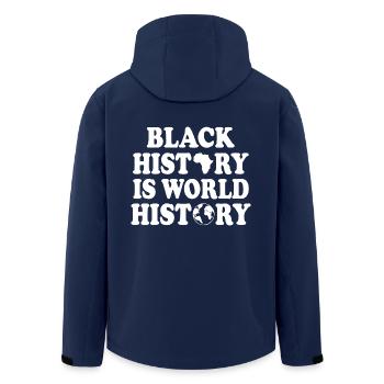 Black history is world history - Recycelte Männer Softshell-Jacke von Stanley/Stella - Navy - Hinten - AI Model Male 185 light (185cm)