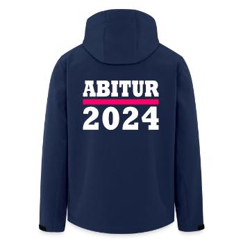 Abitur 2024 - Recycelte Männer Softshell-Jacke von Stanley/Stella - Navy - Hinten - AI Model Male 185 light (185cm)