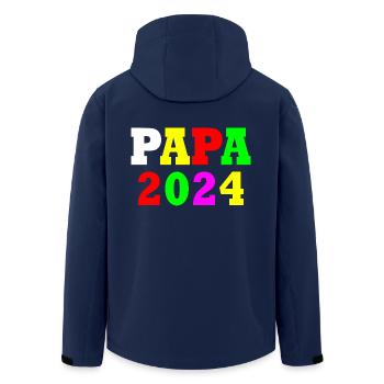 Papa 2024 - Men’s Recycled Softshell Jacket by Stanley/Stella - navy - Back - AI Model Male 185 light (185cm)