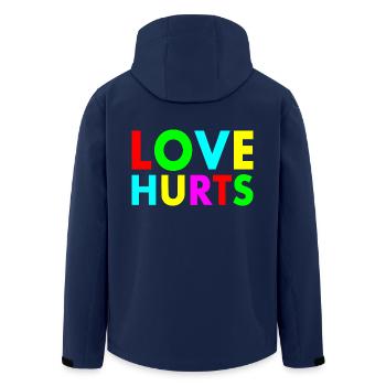 Love hurts - Recycelte Männer Softshell-Jacke von Stanley/Stella - Navy - Hinten - AI Model Male 185 light (185cm)