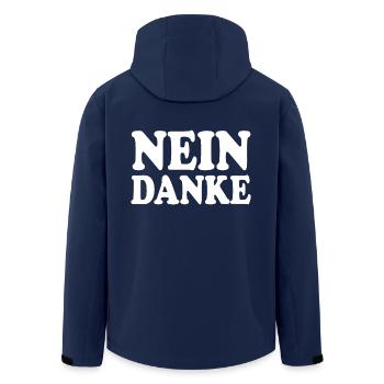 Nein danke - Recycelte Männer Softshell-Jacke von Stanley/Stella - Navy - Hinten - AI Model Male 185 light (185cm)