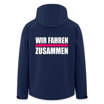 Wir fahren zusammen - Recycelte Männer Softshell-Jacke von Stanley/Stella - Navy - Hinten - AI Model Male 185 light (185cm)
