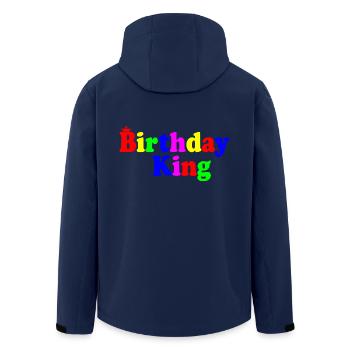 Birthday king - Men’s Recycled Softshell Jacket by Stanley/Stella - navy - Back - AI Model Male 185 light (185cm)