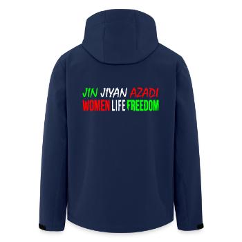 Women life freedom jin jiyan azadi - Recycelte Männer Softshell-Jacke von Stanley/Stella - Navy - Hinten - AI Model Male 185 light (185cm)