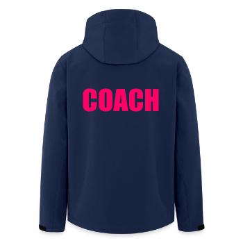 Coach - Men’s Recycled Softshell Jacket by Stanley/Stella - navy - Back - AI Model Male 185 light (185cm)
